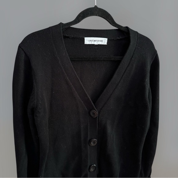 Large Contemporaine Black cardigan - Picture 2 of 5